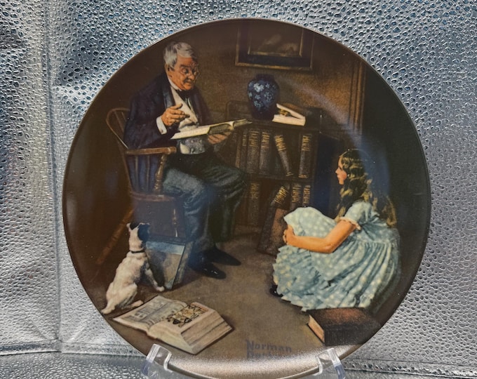 Norman Rockwell Collector Plate – “The Storyteller” 1984 Knowles Heritage Collection