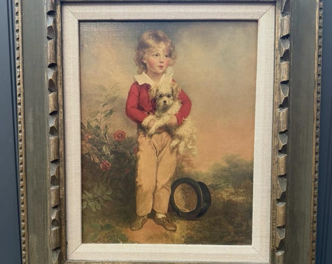 Framed “Master Simpson” by Arthur Devis – Vintage Colonial-Style Portrait Print