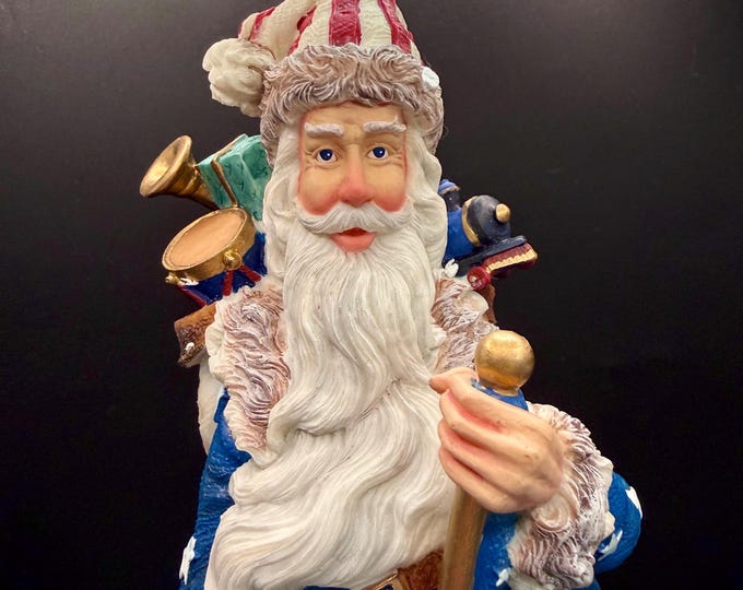 Lenox Star Spangled Santa Figurine | 2002 Patriotic Americana Decor