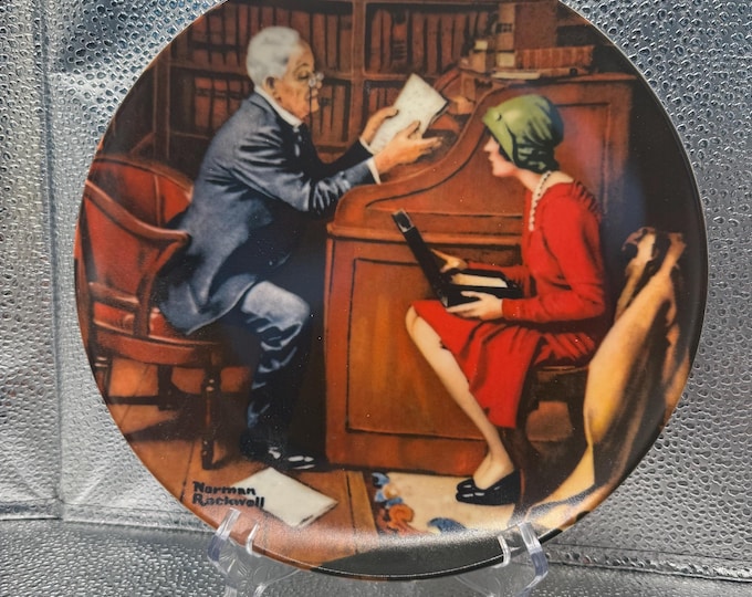 Norman Rockwell Collector Plate – “The Professor” 1986 Knowles Heritage Collection