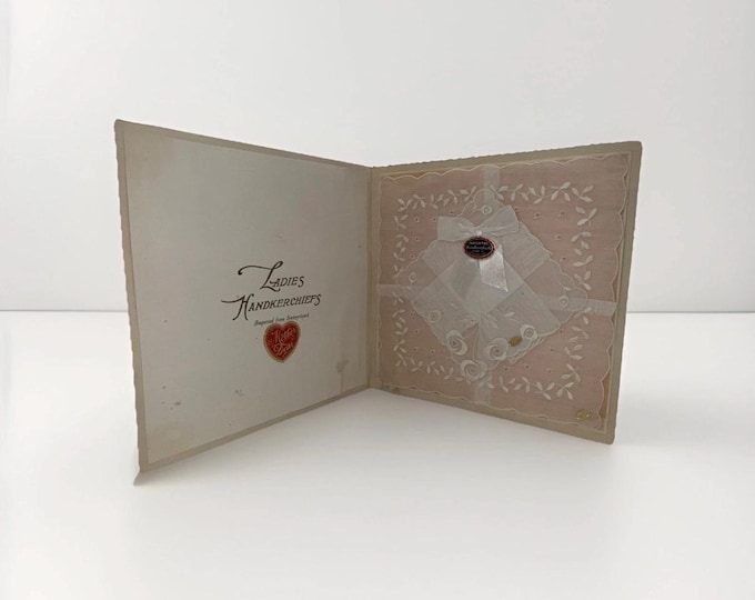 Vintage Swiss Handkerchief Gift Set • Embroidered Ladies Hankies in Original Box • Made in Switzerland