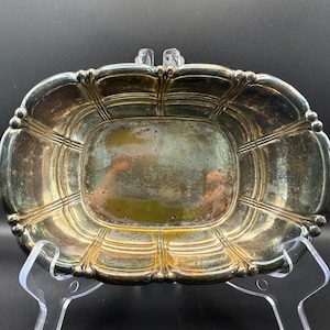 Vintage Wallace Silverplate Bowl: Mid-Century Decorative Serving Dish, Pattern 600