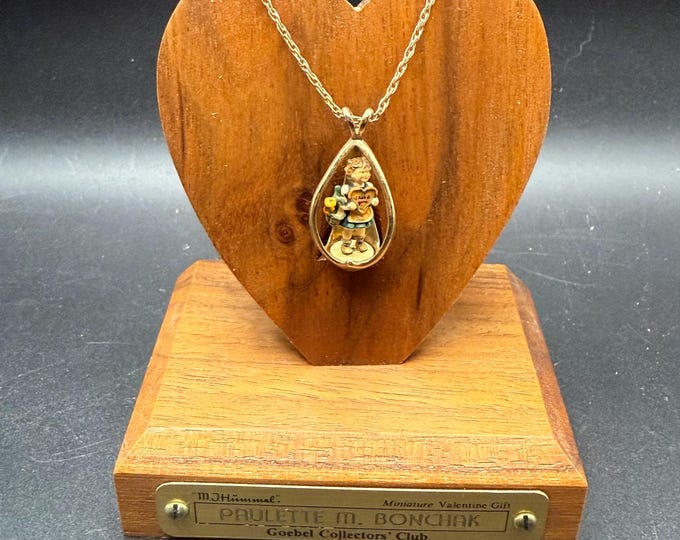 Goebel M.I. Hummel Miniature Valentine Necklace with Display Stand | Goebel Collectors Club
