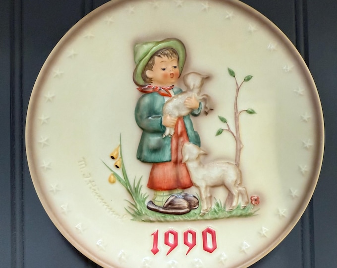 1990 M.J. Hummel Goebel Annual Collector Plate | “Shepherd’s Boy” 20th Edition