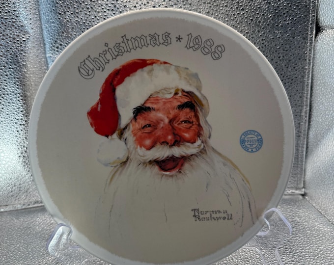 Norman Rockwell Christmas Plate 1988 – Santa Claus Limited Edition by Edwin M. Knowles