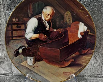 夕べの休息 - コレクタープレート - ノーマン・ロックウェル作 - Etsy 日本