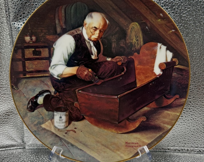 Norman Rockwell Collector Plate “Grandpa’s Gift” 1987