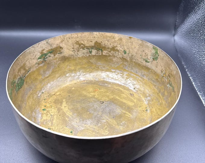 Vintage Hand-Hammered Brass Bowl | Ritual Offering or Decorative Utility Bowl