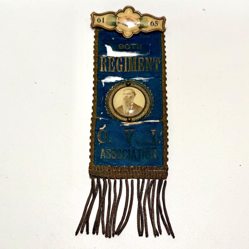 Antique GAR Civil War Reunion Ribbon, 90th OVI, Whitehead & Hoag - Etsy