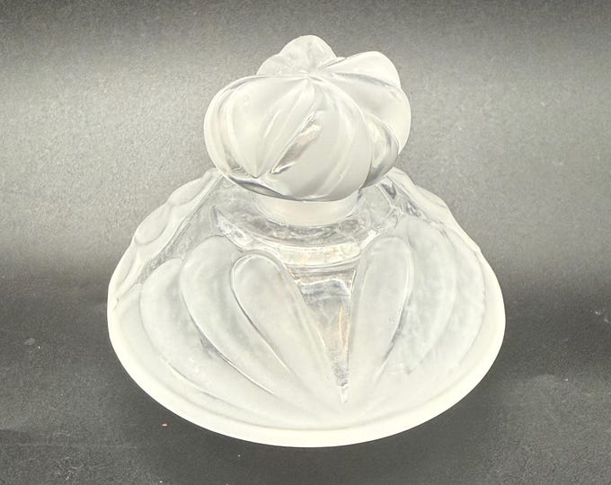 Vintage Lalique "Thais" Crystal Perfume Bottle - Marie-Claude Lalique Swirl Design (11318) - Signed