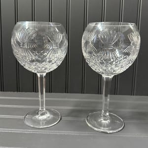 Vintage Waterford Crystal Wine Glasses & Cut Glass Bowl – Elegant Irish Crystal Set