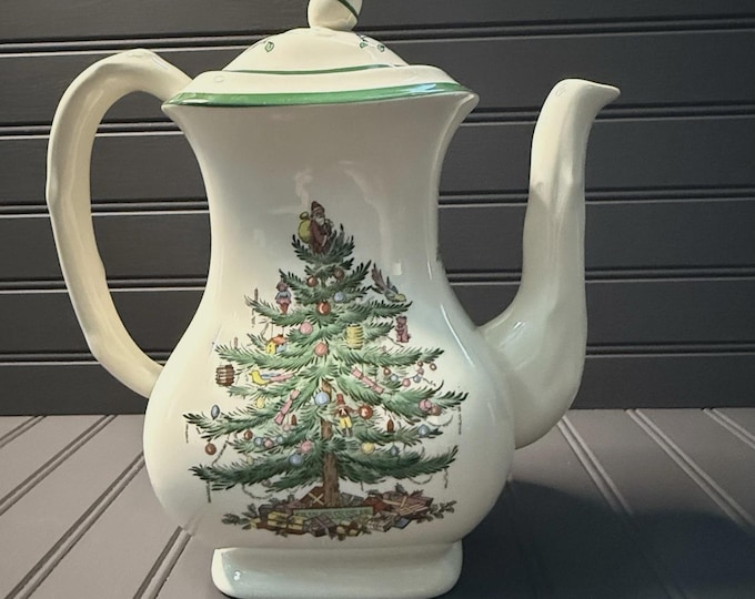 Spode Christmas Tree Coffee Pot with Lid – S3324 M – Made in England