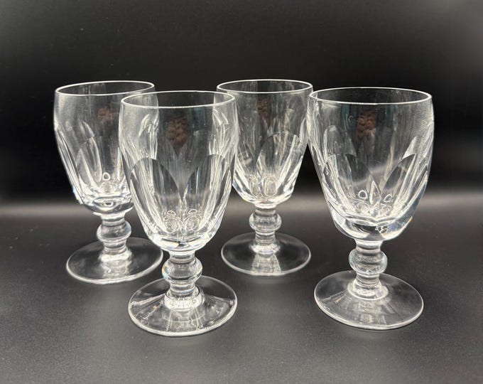 Set of 4 Waterford “Kathleen” Crystal Goblets – 4 3/4” – Signed on Base