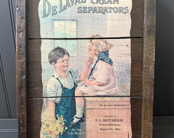 Vintage De Laval Cream Separators Sign | Rustic Farmhouse Decor