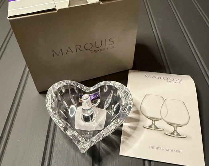 Waterford Marquis Sheridan Heart Ring Holder with Box – Lead Crystal, Made in Germany