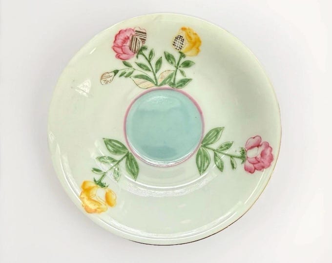 Occupied Japan Saucer – Vintage Mocco Floral Trinket Dish
