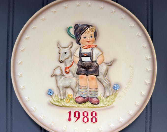 1988 Goebel Hummel Annual Plate – “Shepherd’s Boy” – West Germany, Hum 284
