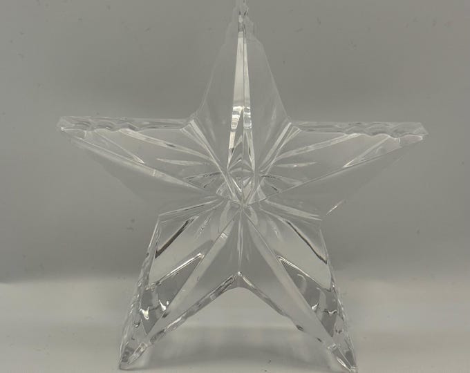 Vintage Waterford Crystal Star Paperweight • 3.5 Inch Cut Crystal Decor