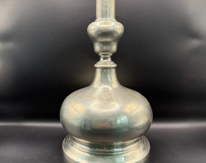 Vintage Portuguese Pewter Bottle by Quinta de Campo | Mid-Century Decor | 11” Tall