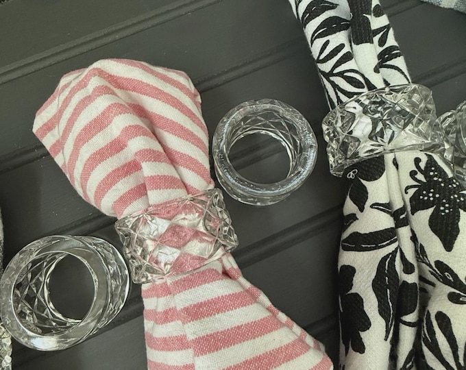 Gorham Full Lead Crystal Napkin Rings – Set of 8 in Original Boxes
