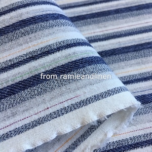 Japanese fabric, yarn dyed stripes weave denim cotton fabric, half yard by 46" wide