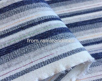 Japanese fabric, yarn dyed stripes weave denim cotton fabric, half yard by 46" wide