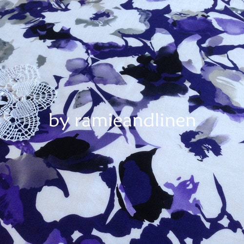 Silk Fabric Water Color Floral Print Silk Cotton Blend - Etsy
