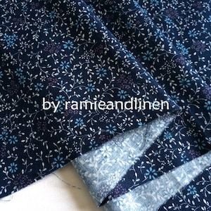 Japanese cotton fabric, countryside mini floral print cotton twill fabric, half yard by 43&quot; wide