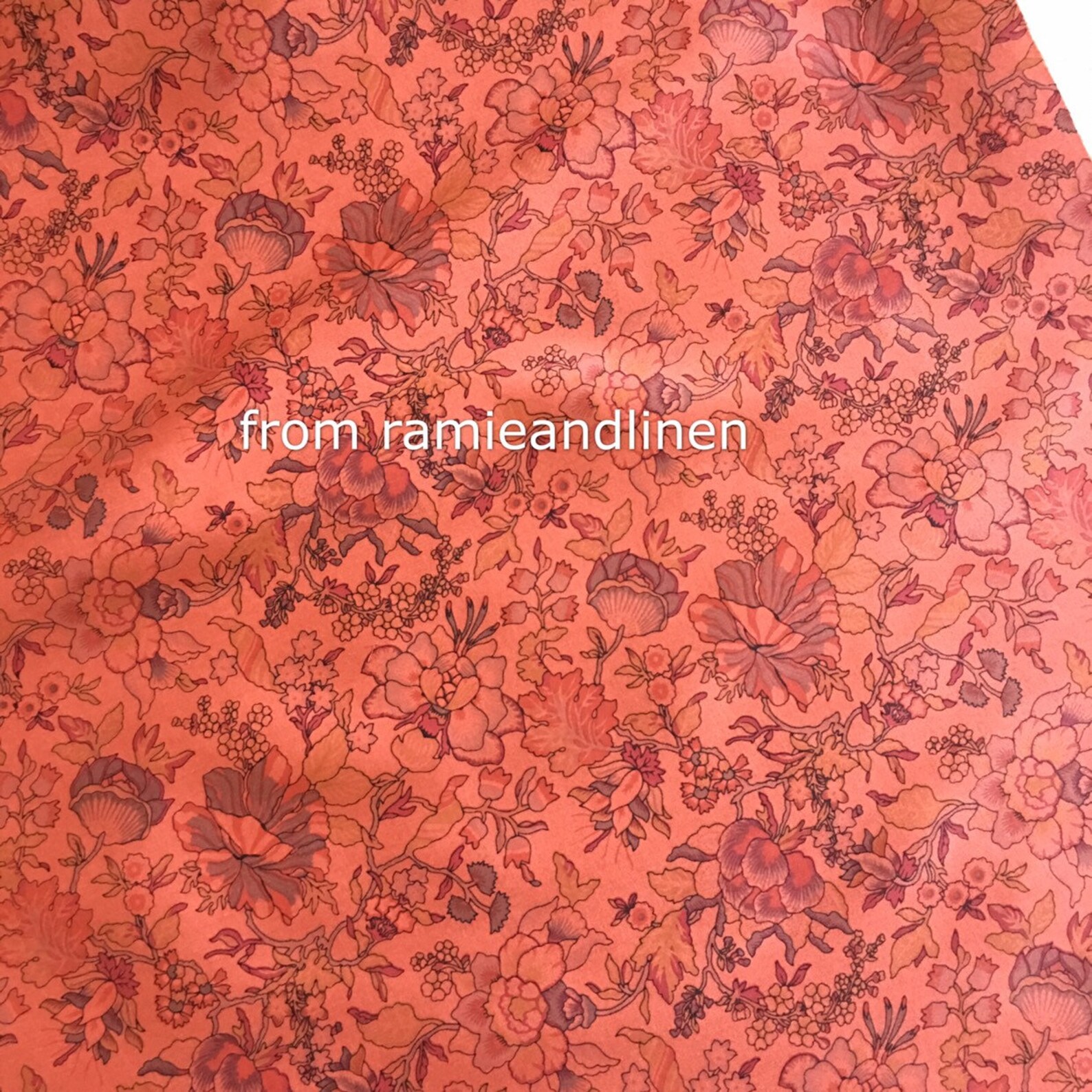 Japanese cotton fabric floral digital print cotton sateen Etsy