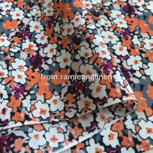 Tela de seda, mezcla de algodón y seda, tela con estampado floral campestre, media yarda por 54&quot; de ancho