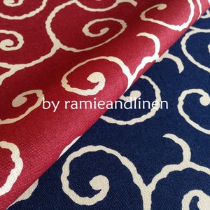 Japanese cotton fabric, Vol-Grass pattern print cotton fabric, 2 colors optional,  half yard by 43&quot; wide