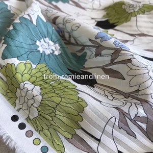 japanese cotton fabric, floral print stripes and jacquard fine cotton fabric, very delicate, half yard by 43&quot; wide