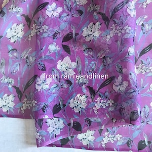 silk fabric, floral print silk chiffon fabric, half yard by 54&quot; wide