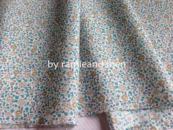 Japanese Cotton Fabric Mini Ochre Yellow Floral With | Etsy