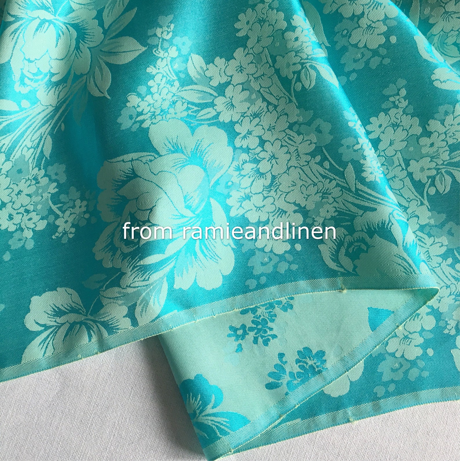 Silk Fabric Floral Jacquard Weaved Silk Rayon Blend Fabric Etsy