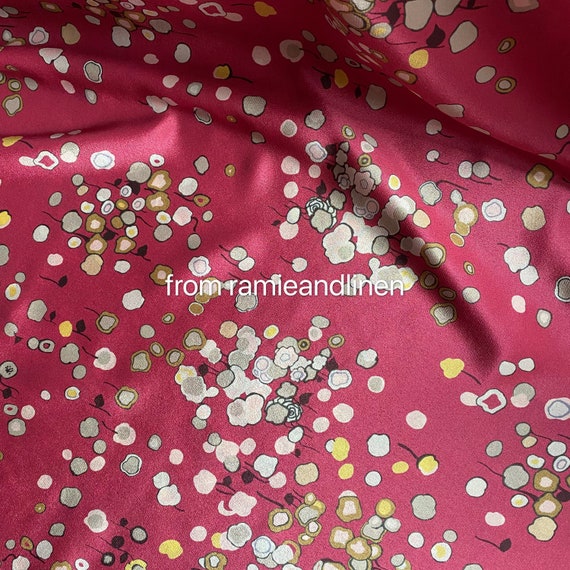 silk dress fabric uk 100% PURE MULBERRY SILK fabric by the yard  Satin silk fabric  19mm -  Organic fiber - Wedding dress - Gift for women