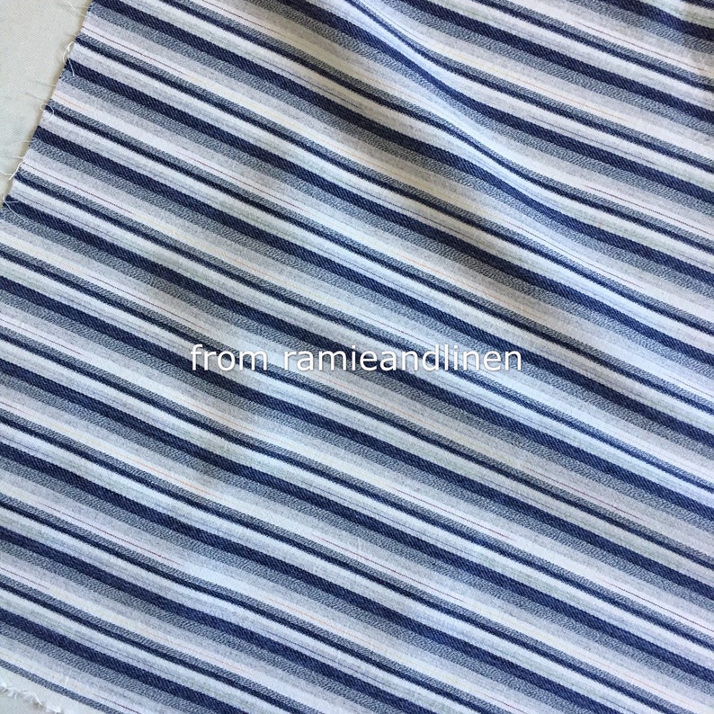 Japanese fabric yarn dyed stripes weave denim cotton fabric Etsy
