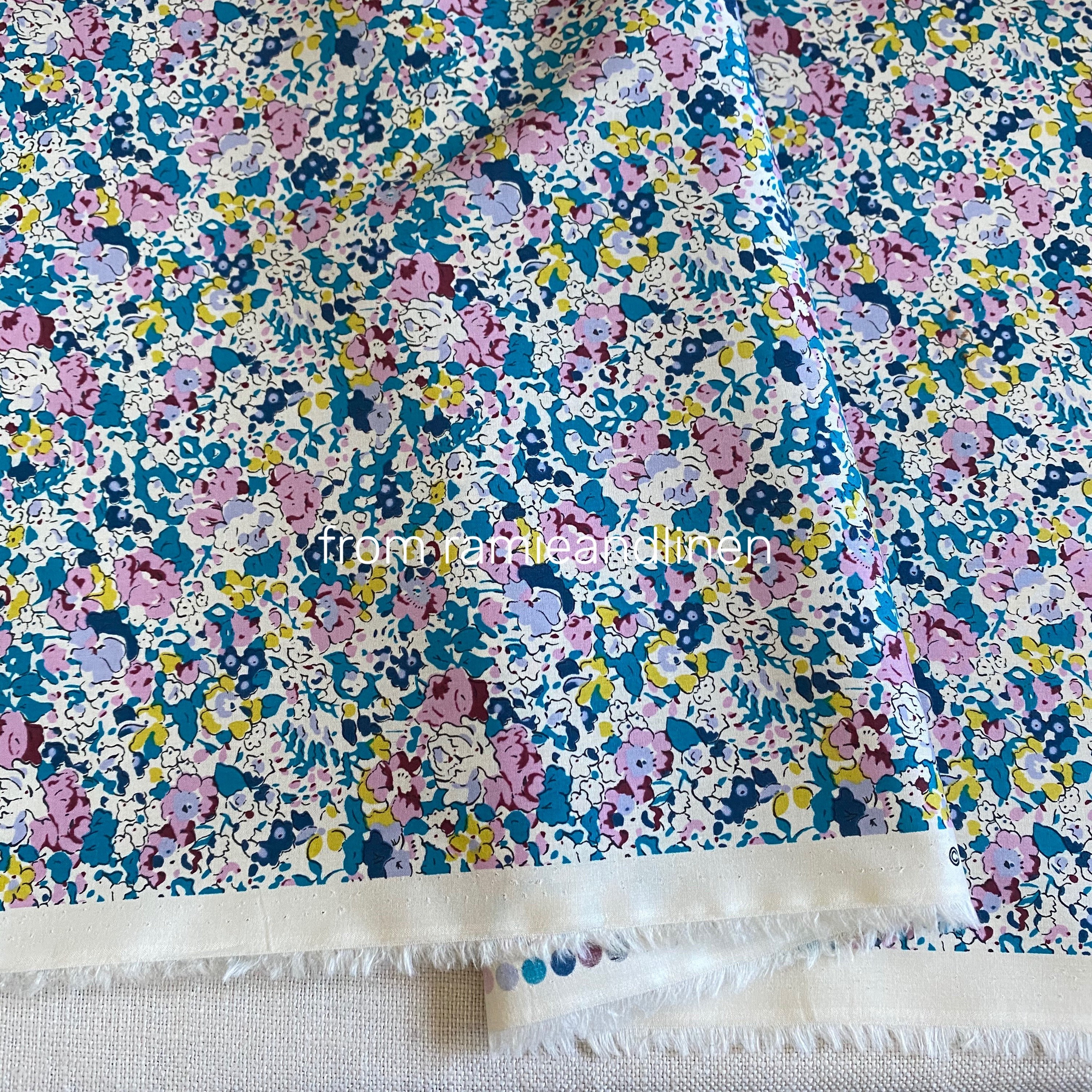 Japanese Cotton Fabric, Liberty Made in Japan, Mini Flower