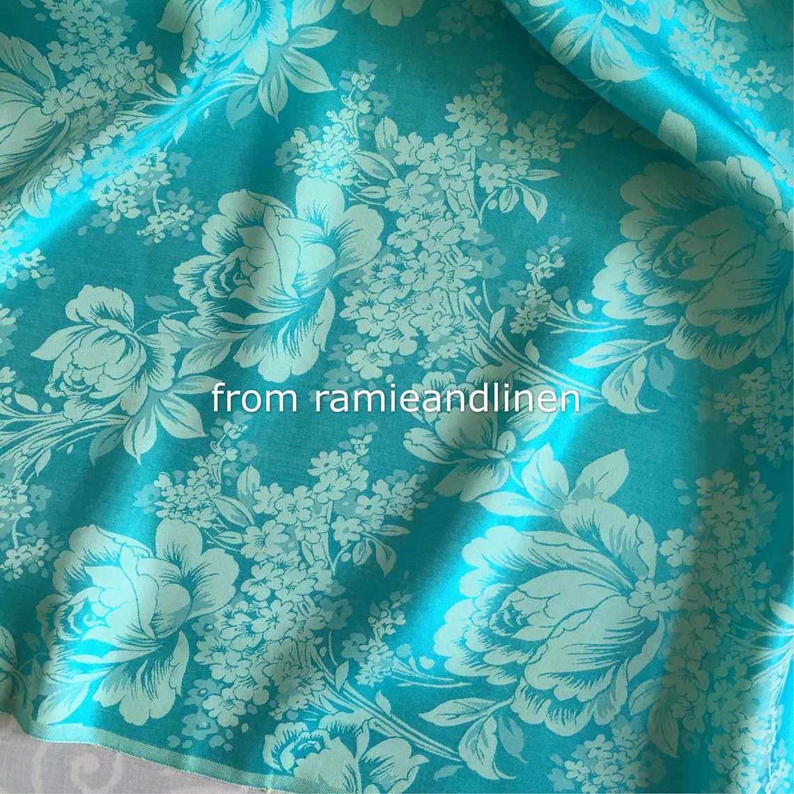 Silk Fabric Floral Jacquard Weaved Silk Rayon Blend Fabric Etsy