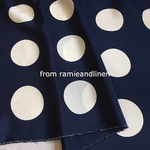 Silk fabric, polka dots print silk crepe de chine mulberry silk fabric, half yard by 55&quot; wide