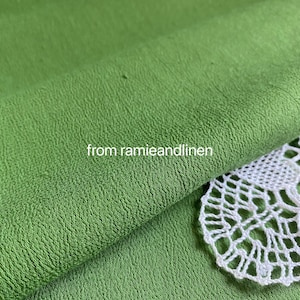 cotton linen blend fabric, solid color green special texture weaved cotton linen blend fabric, half yard by 49&quot; wide