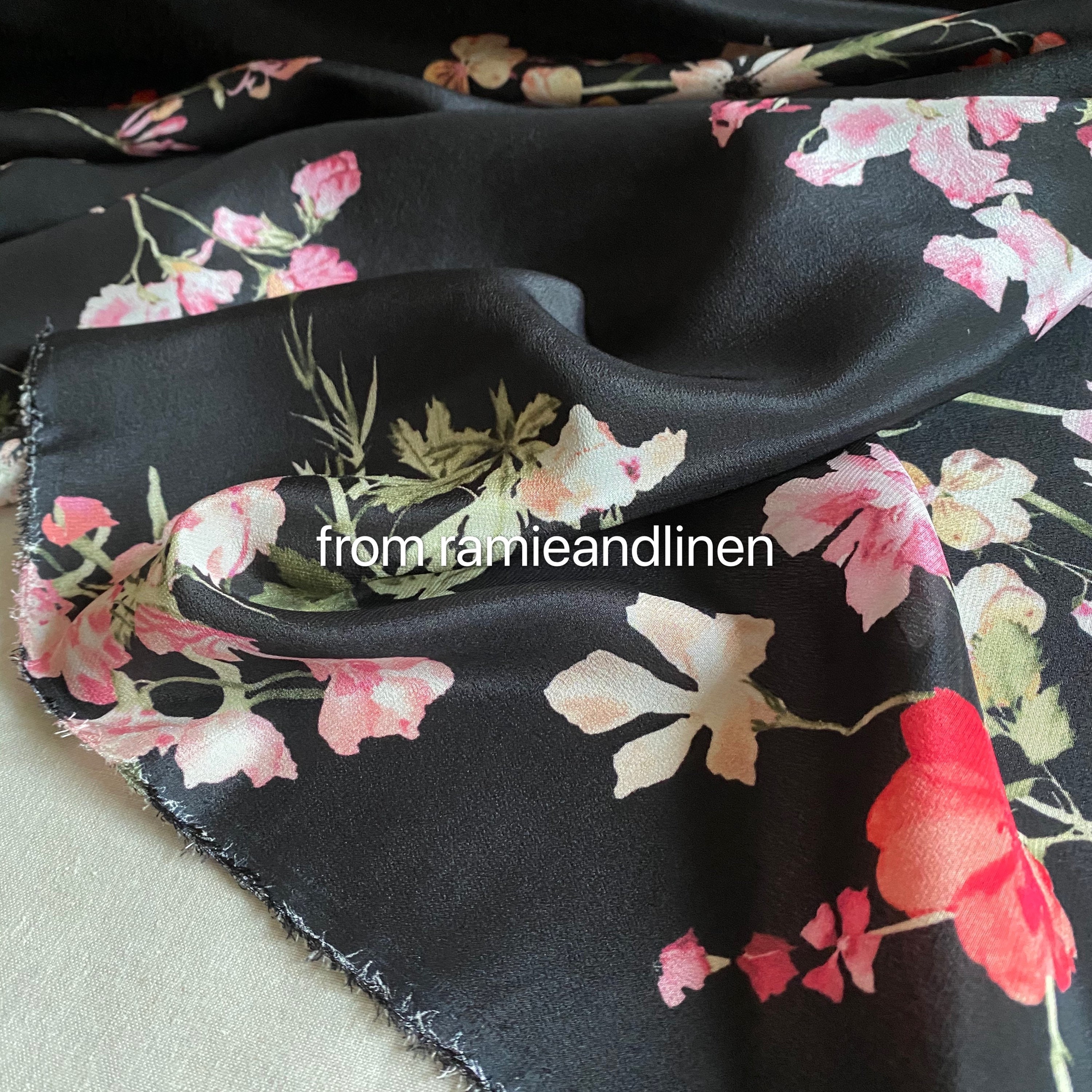 【セール】福袋/福箱ファッション通販 Floral Style Vintage Fabric, Silk Cluster Crepe Silk Print 小物
