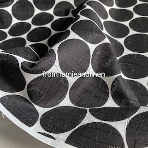japanese fabric, elegant polka dots print floral and check jacquard cotton fabric, half yard by 42&quot; wide