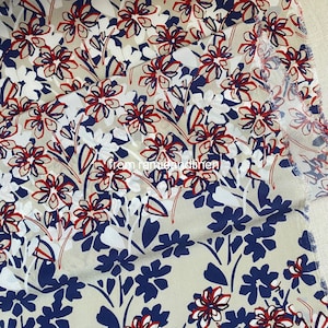 Silk fabric, hand drawing style flowers print, 17-18M/M, silk crepe de chine fabric, sold by panel, about 38&quot; by 44&quot; wide