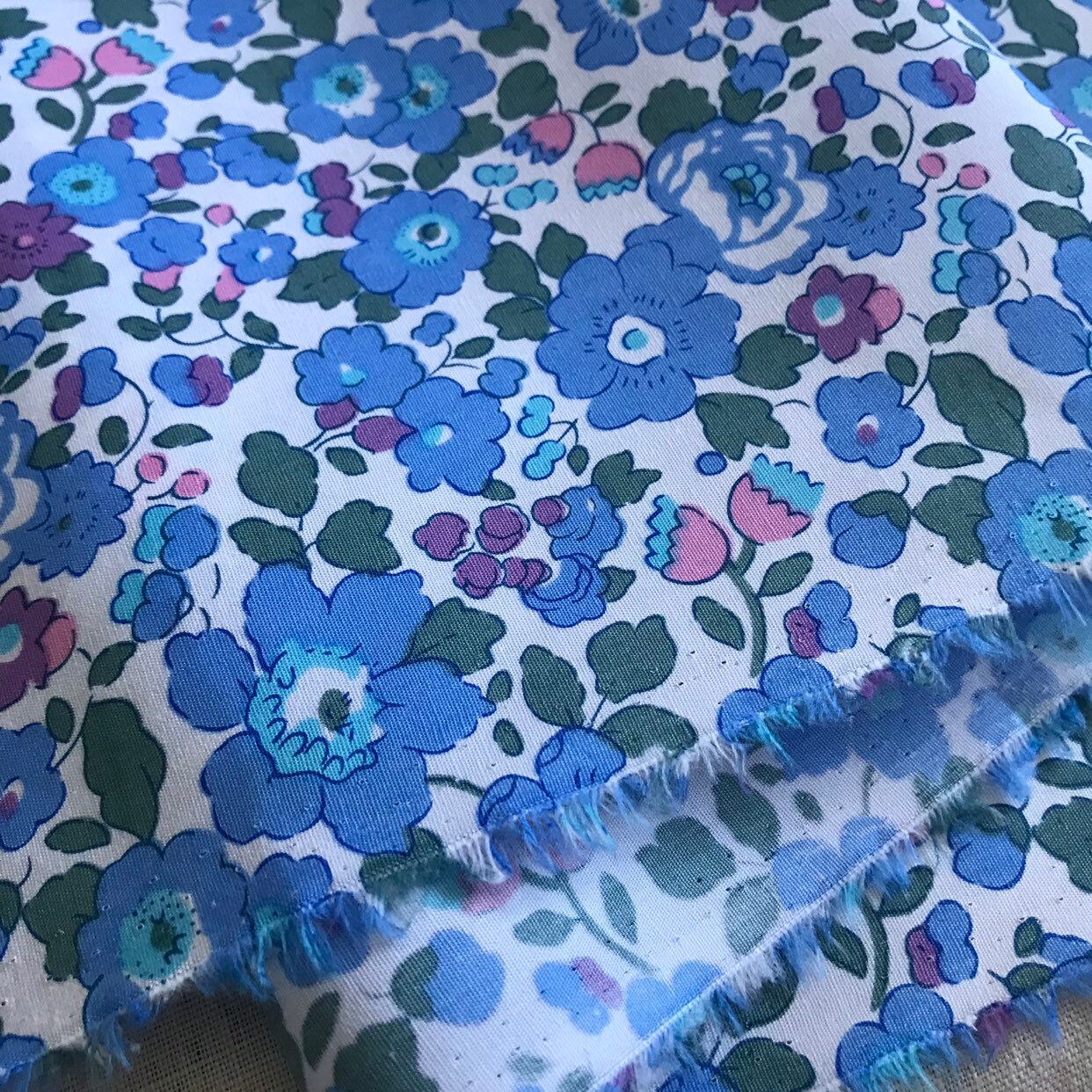 Japanese Cotton Fabric Classic Liberty Floral Print Cotton Etsy