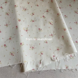 japanese import cotton fabric, HALF YARD by 43" wide, mini roses print, KOKKA cotton fabric