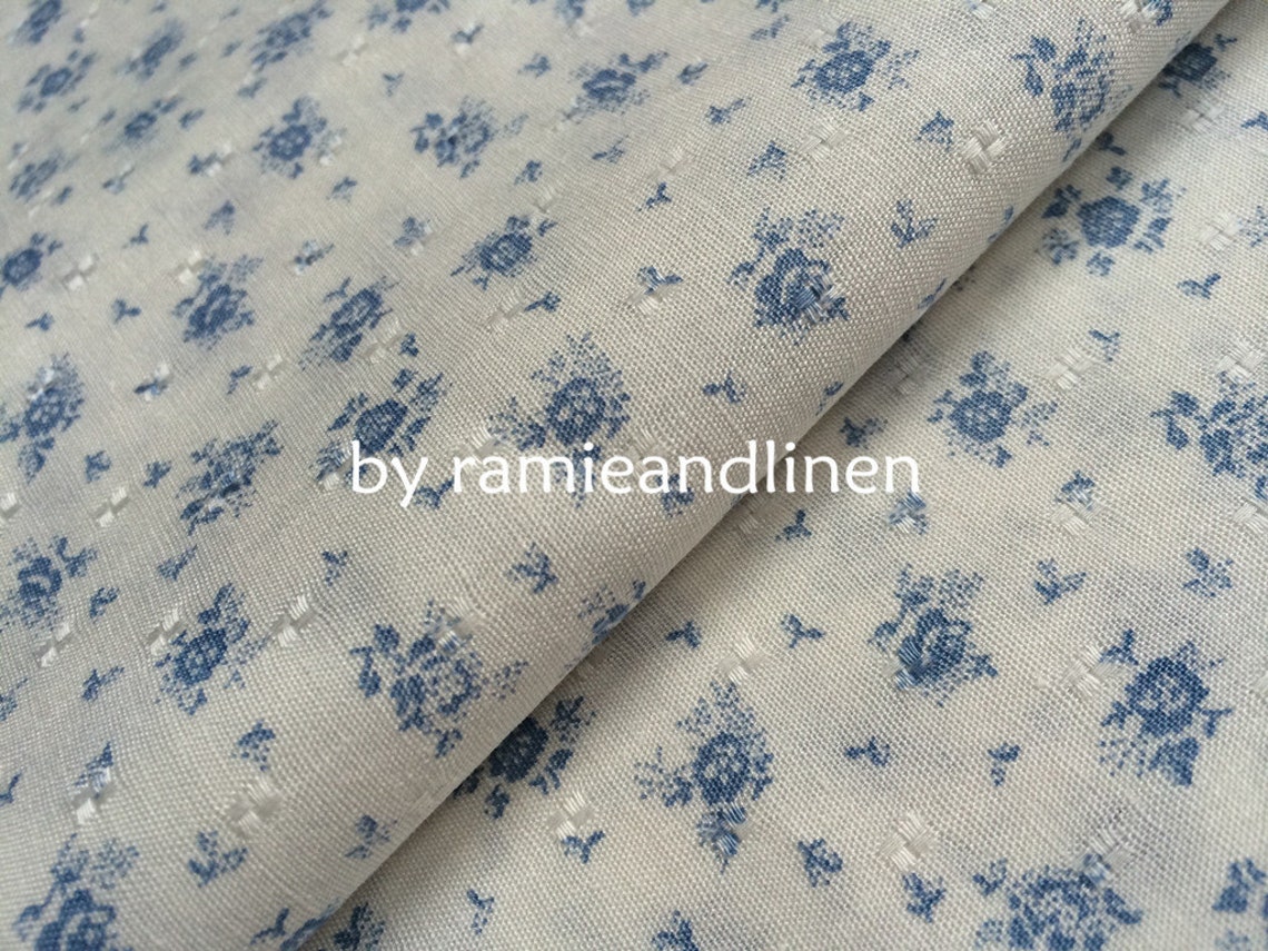 Japanese Cotton Fabric Elegant Mini Flowers Print on Jacquard - Etsy