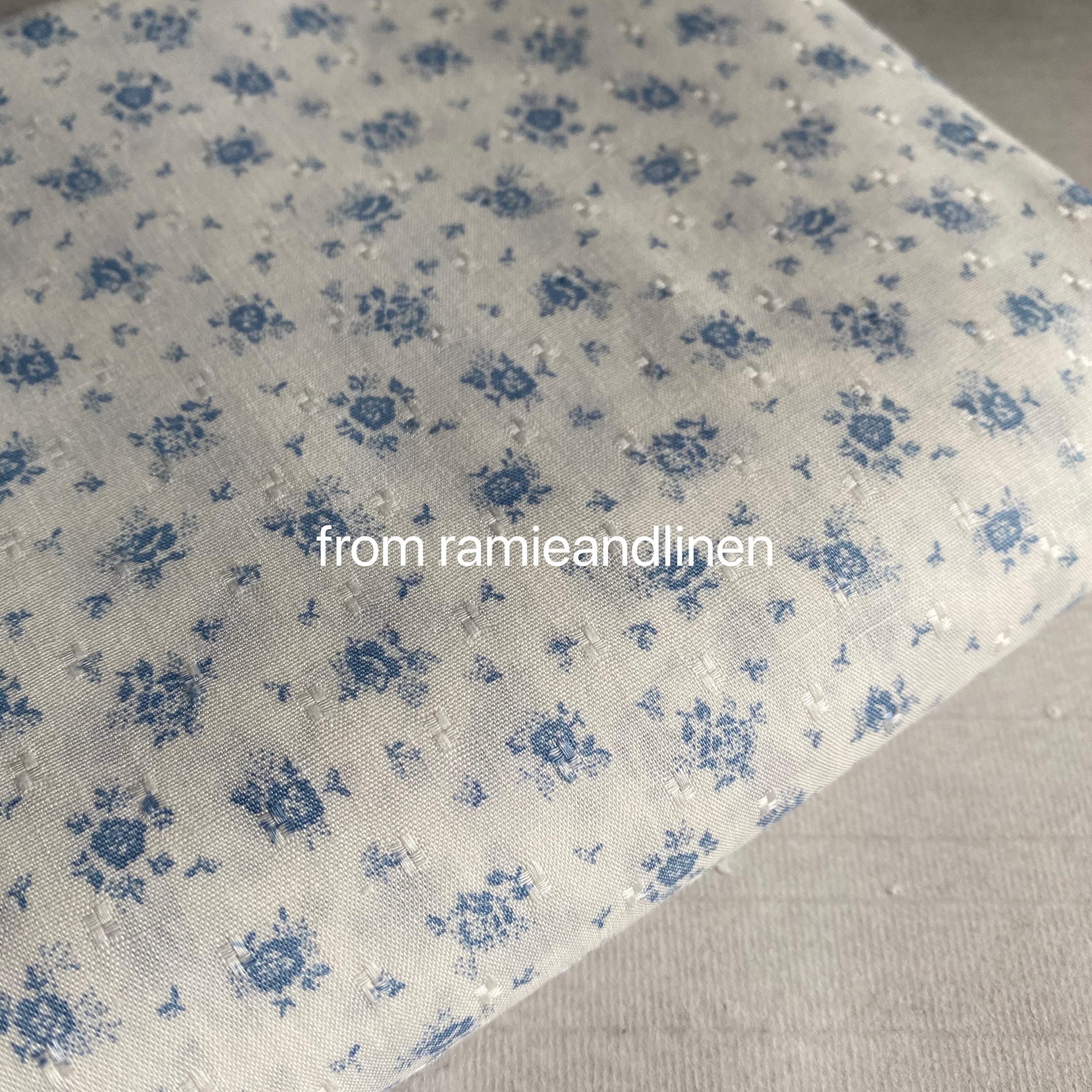 Japanese Cotton Fabric Elegant Mini Flowers Print on Jacquard - Etsy