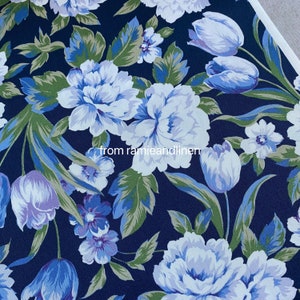 Japanese cotton fabric, camellia and tulip floral print cotton fabric, half yard by 45&quot; wide
