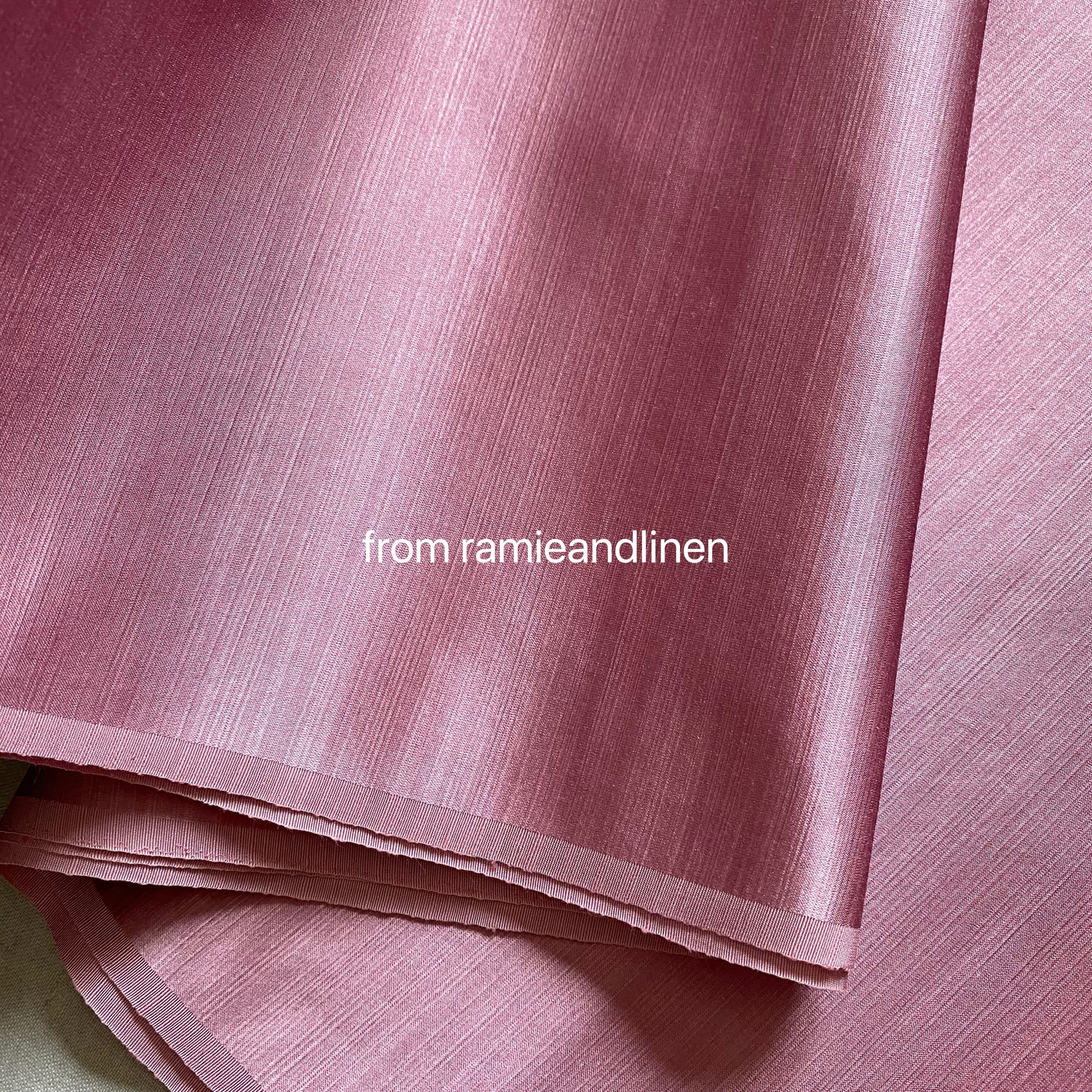 Silk Fabric, Pink Silk Cotton Blend Charmeuse Satin Fabric, Half